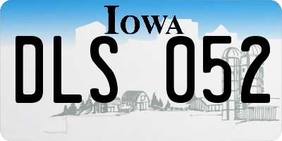 IA license plate DLS052