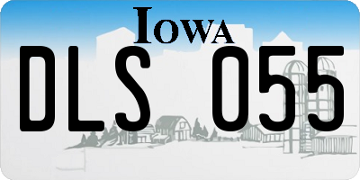 IA license plate DLS055