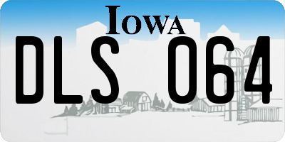 IA license plate DLS064