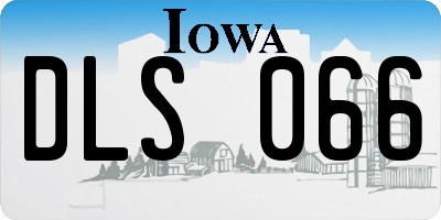 IA license plate DLS066