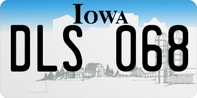 IA license plate DLS068