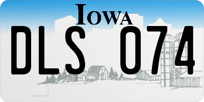 IA license plate DLS074