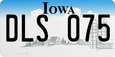 IA license plate DLS075