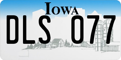 IA license plate DLS077