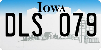 IA license plate DLS079