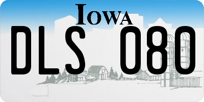 IA license plate DLS080