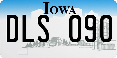 IA license plate DLS090