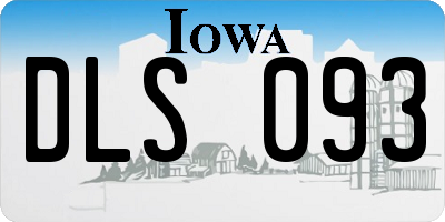 IA license plate DLS093