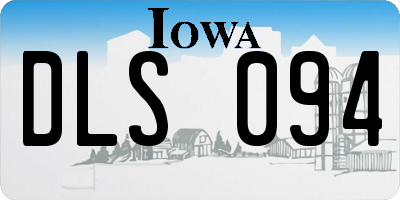 IA license plate DLS094