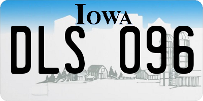 IA license plate DLS096
