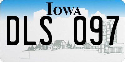 IA license plate DLS097