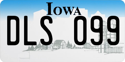 IA license plate DLS099