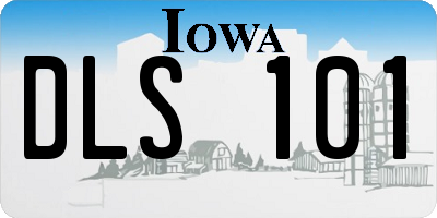 IA license plate DLS101