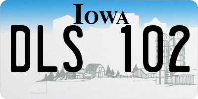 IA license plate DLS102