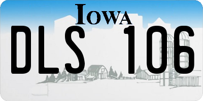 IA license plate DLS106