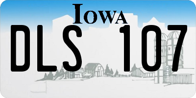 IA license plate DLS107
