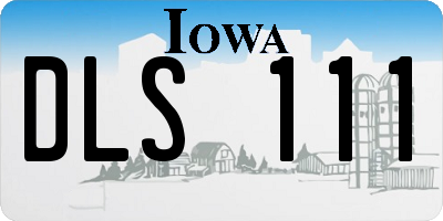 IA license plate DLS111