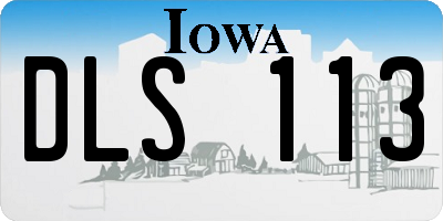 IA license plate DLS113