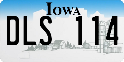 IA license plate DLS114