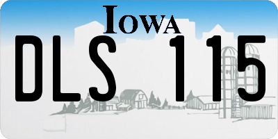 IA license plate DLS115
