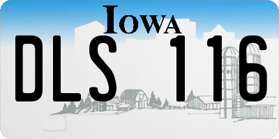 IA license plate DLS116