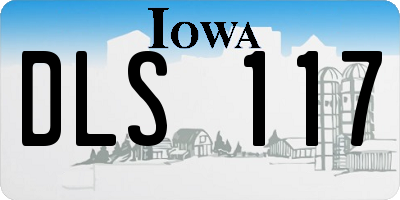IA license plate DLS117