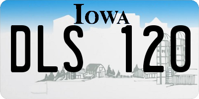 IA license plate DLS120