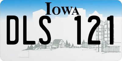 IA license plate DLS121