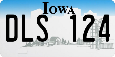 IA license plate DLS124