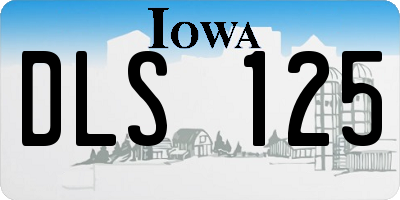 IA license plate DLS125