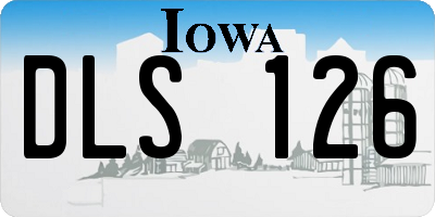 IA license plate DLS126