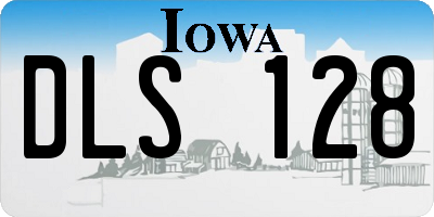 IA license plate DLS128