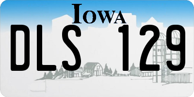 IA license plate DLS129