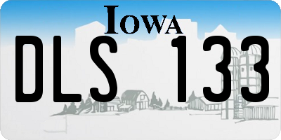 IA license plate DLS133