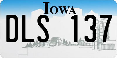 IA license plate DLS137
