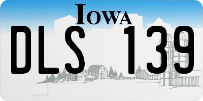 IA license plate DLS139
