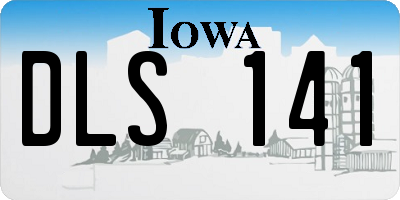 IA license plate DLS141
