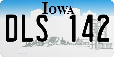 IA license plate DLS142