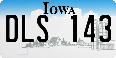 IA license plate DLS143
