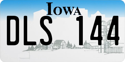 IA license plate DLS144