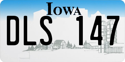 IA license plate DLS147