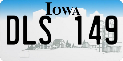 IA license plate DLS149