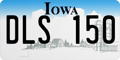 IA license plate DLS150