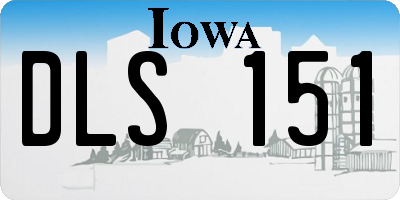 IA license plate DLS151