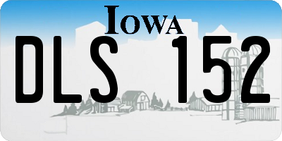 IA license plate DLS152