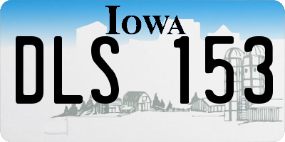 IA license plate DLS153
