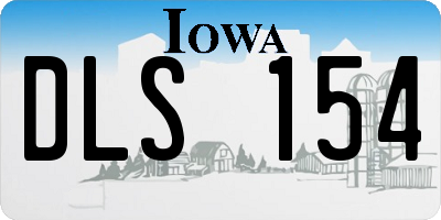 IA license plate DLS154