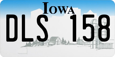 IA license plate DLS158