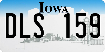 IA license plate DLS159
