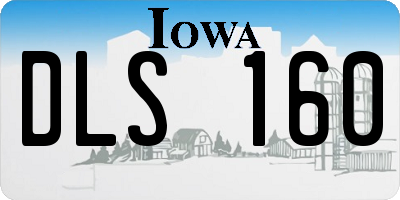 IA license plate DLS160
